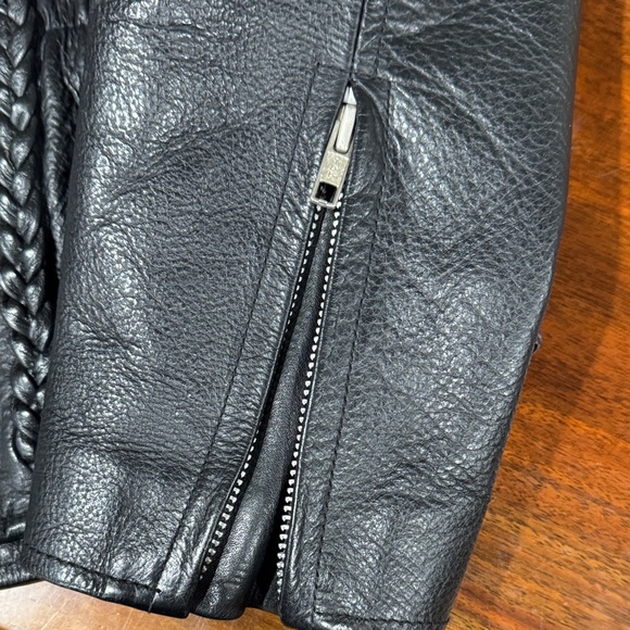 Chrome Gear Vintage Women's Black Leather Women's Jacket 3M Thinsulate XL - Picture 11 of 16